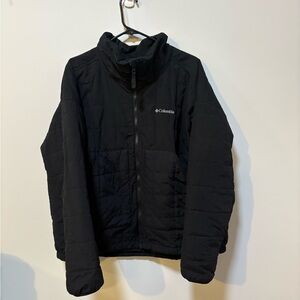 Columbia Men’s XL Black Quilted Puffer Jacket Cotton Blend Winter Coat